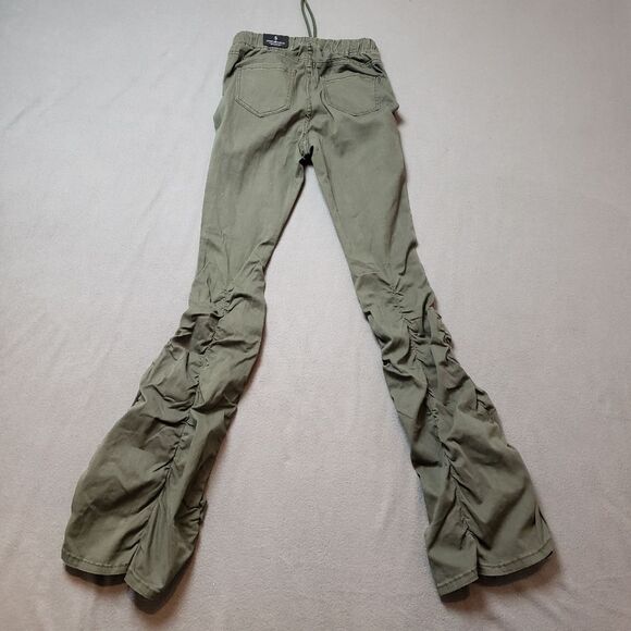 American Bazi - shirring denim jogger pants size small - olive - Picture 1 of 15